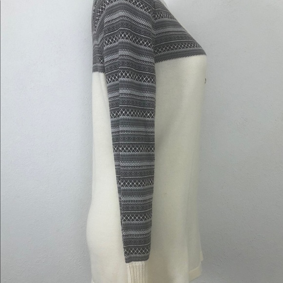 Woolrich Cream Crew Button Neck Sweater Size M - Picture 4 of 6